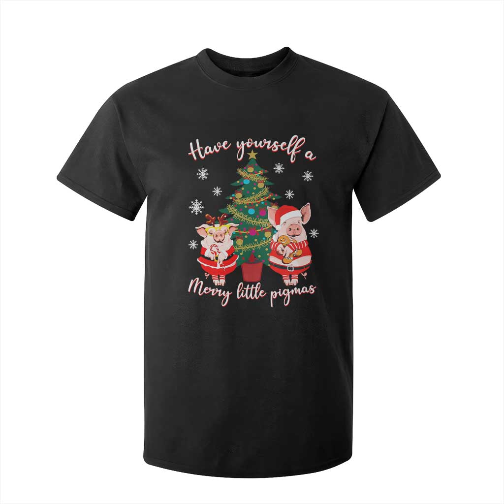 Have Yourself A Merry Little Pigmas T Shirt For Kid Christmas Pig Lover Farm Life TS12 Black Print Your Wear