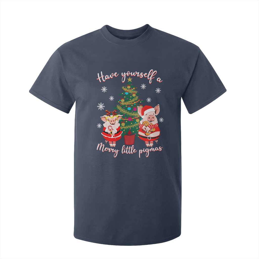 Have Yourself A Merry Little Pigmas T Shirt For Kid Christmas Pig Lover Farm Life TS12 Navy Print Your Wear