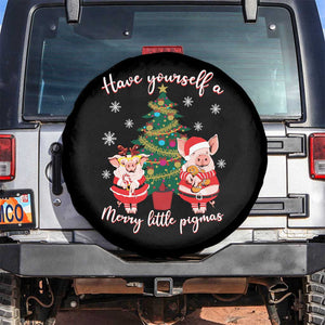 Have Yourself A Merry Little Pigmas Spare Tire Cover Christmas Pig Lover Farm Life TS12 No hole Black Print Your Wear