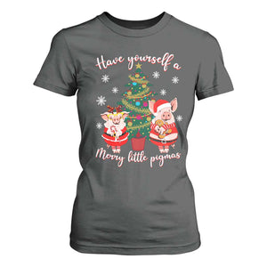 Have Yourself A Merry Little Pigmas T Shirt For Women Christmas Pig Lover Farm Life TS12 Dark Heather Print Your Wear