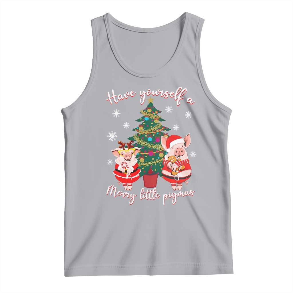 Have Yourself A Merry Little Pigmas Tank Top Christmas Pig Lover Farm Life TS12 Athletic Heather Print Your Wear