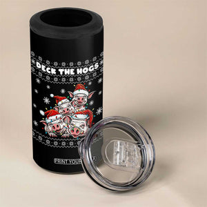 Deck The Hogs Ugly Christmas Sweater 4 in 1 Can Cooler Tumbler Pig Lover Gift TS12 Print Your Wear