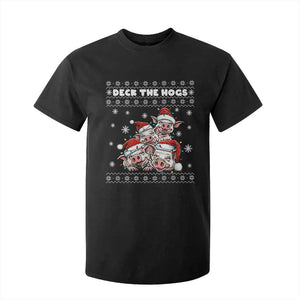 Deck The Hogs Ugly Christmas Sweater T Shirt For Kid Pig Lover Gift TS12 Black Print Your Wear