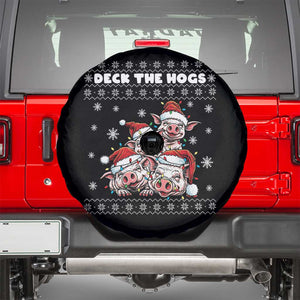 Deck The Hogs Ugly Christmas Sweater Spare Tire Cover Pig Lover Gift TS12 Black Print Your Wear
