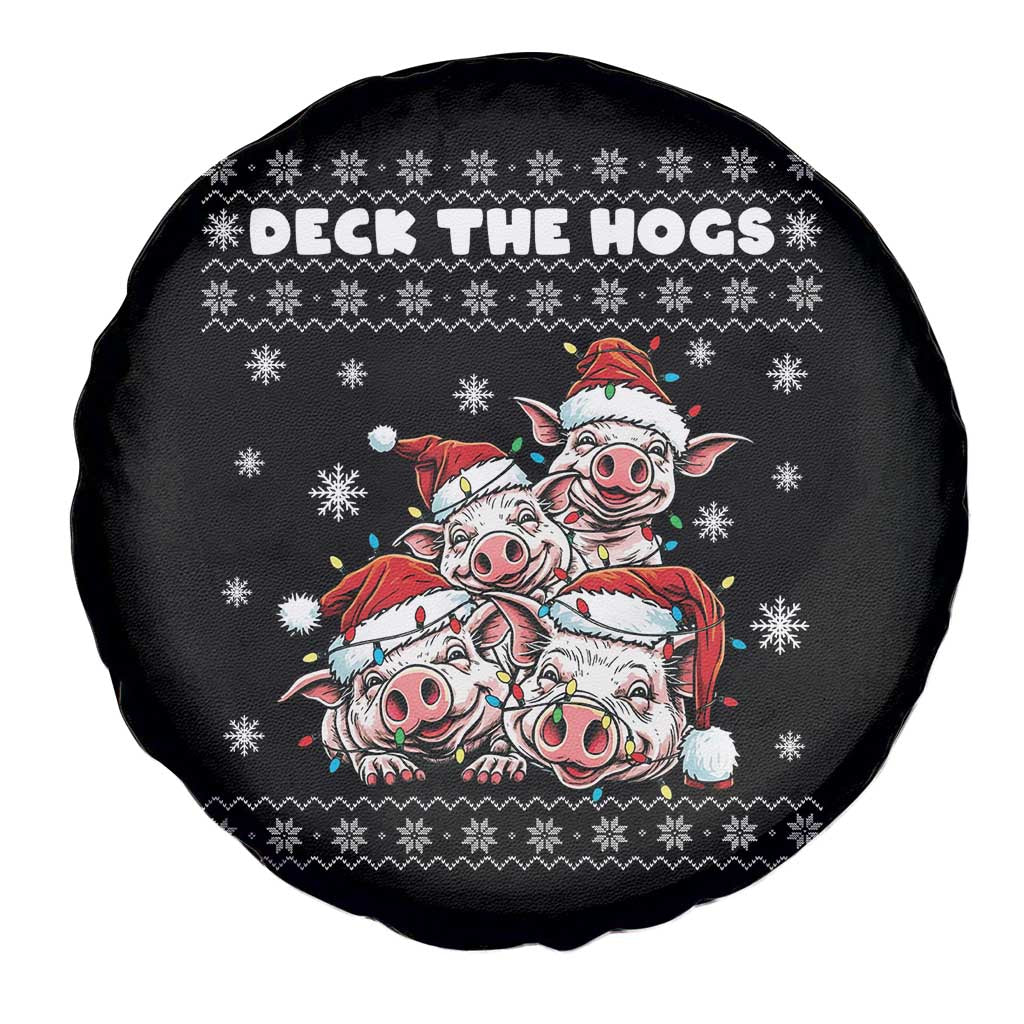 Deck The Hogs Ugly Christmas Sweater Spare Tire Cover Pig Lover Gift TS12 Print Your Wear