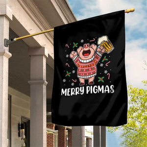 Christmas Pig Drinking Beer Garden Flag Funny Merry Pigmas Gift TS12 Print Your Wear