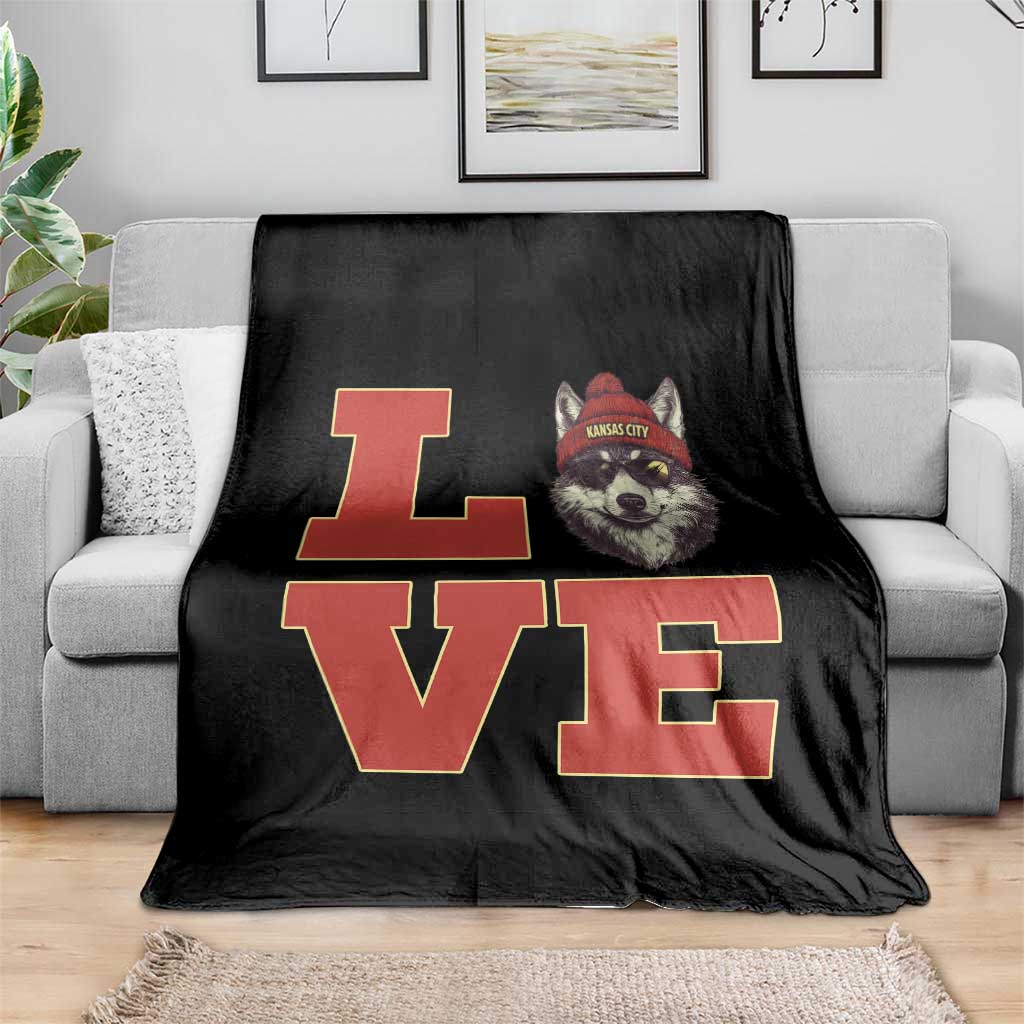 Midwest Wolf Football Pride Throw Blanket Game Day Gift TS12 Print Your Wear