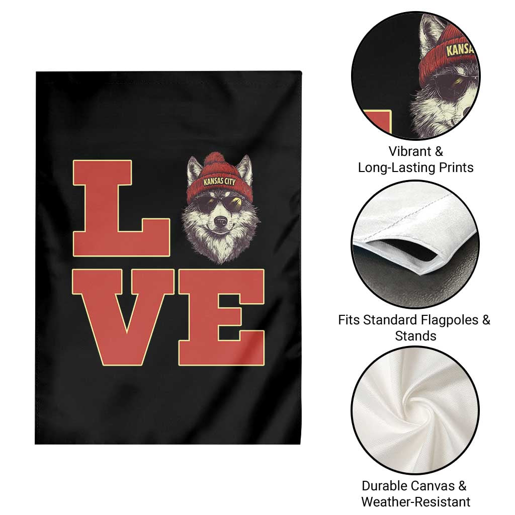Midwest Wolf Football Pride Garden Flag Game Day Gift TS12 Print Your Wear