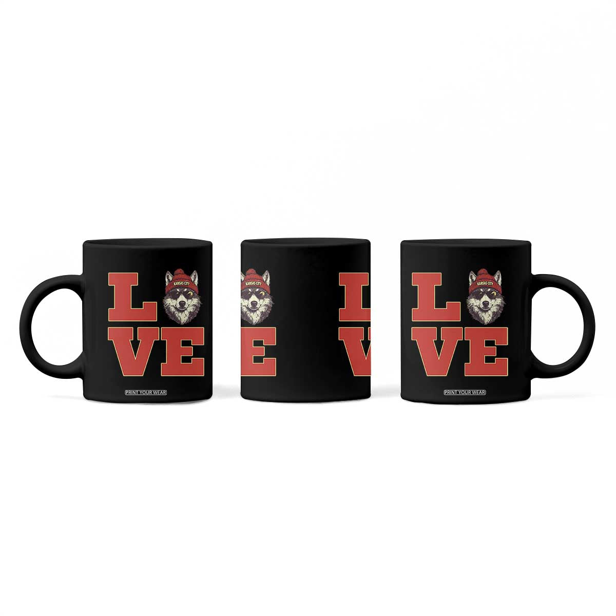 Midwest Wolf Football Pride Coffee Mug Game Day Gift TS12 Print Your Wear