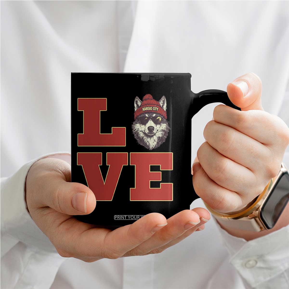 Midwest Wolf Football Pride Coffee Mug Game Day Gift TS12 Print Your Wear