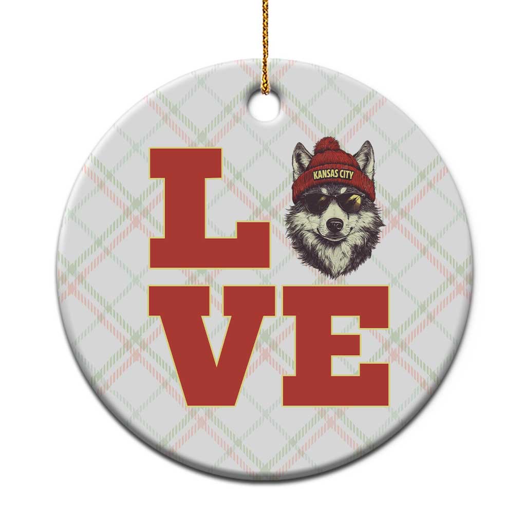 Midwest Wolf Football Pride Ceramic Ornament Game Day Gift TS12 1pc Christmas Plaid Print Your Wear