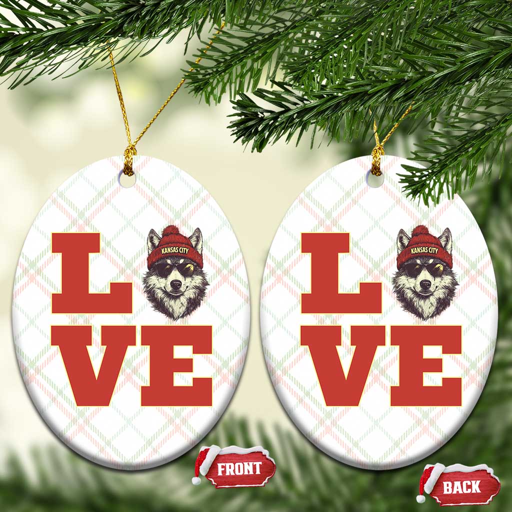 Midwest Wolf Football Pride Ceramic Ornament Game Day Gift TS12 Print Your Wear