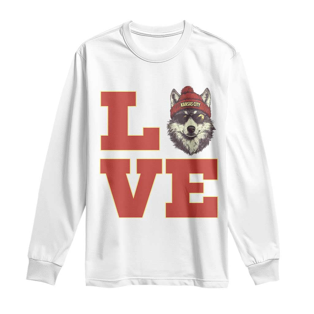 Midwest Wolf Football Pride Long Sleeve Shirt Game Day Gift TS12 White Print Your Wear