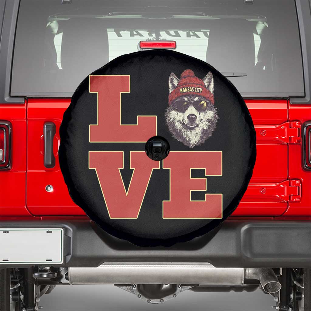 Midwest Wolf Football Pride Spare Tire Cover Game Day Gift TS12 Black Print Your Wear