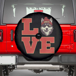 Midwest Wolf Football Pride Spare Tire Cover Game Day Gift TS12 Black Print Your Wear