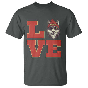 Midwest Wolf Football Pride T Shirt Game Day Gift TS12 Dark Heather Print Your Wear