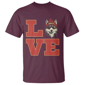 Midwest Wolf Football Pride T Shirt Game Day Gift TS12 Maroon Print Your Wear