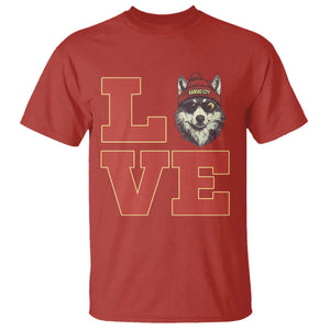Midwest Wolf Football Pride T Shirt Game Day Gift TS12 Red Print Your Wear