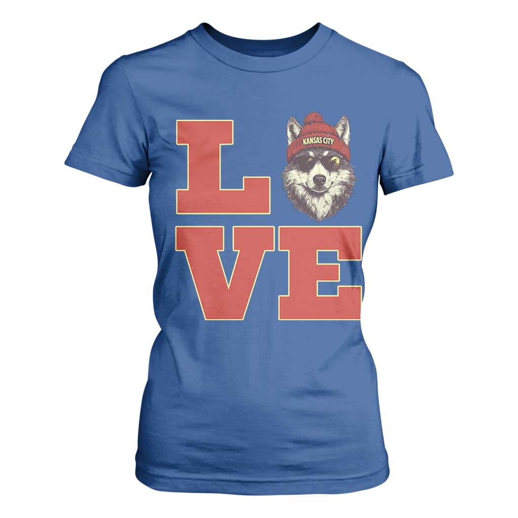 Midwest Wolf Football Pride T Shirt For Women Game Day Gift TS12 Royal Blue Print Your Wear