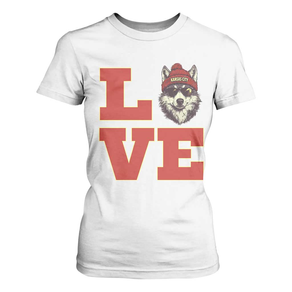 Midwest Wolf Football Pride T Shirt For Women Game Day Gift TS12 White Print Your Wear