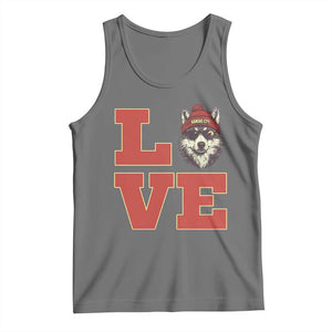 Midwest Wolf Football Pride Tank Top Game Day Gift TS12 Black Heather Print Your Wear
