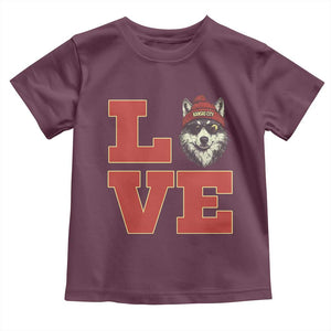 Midwest Wolf Football Pride Toddler T Shirt Game Day Gift TS12 Maroon Print Your Wear