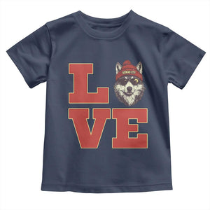 Midwest Wolf Football Pride Toddler T Shirt Game Day Gift TS12 Navy Print Your Wear