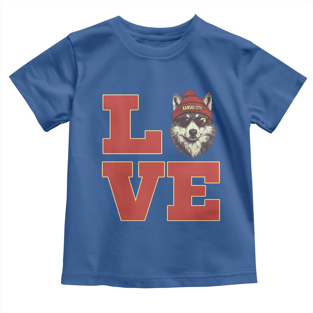Midwest Wolf Football Pride Toddler T Shirt Game Day Gift TS12 Royal Blue Print Your Wear