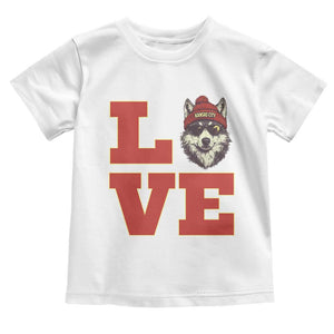 Midwest Wolf Football Pride Toddler T Shirt Game Day Gift TS12 White Print Your Wear