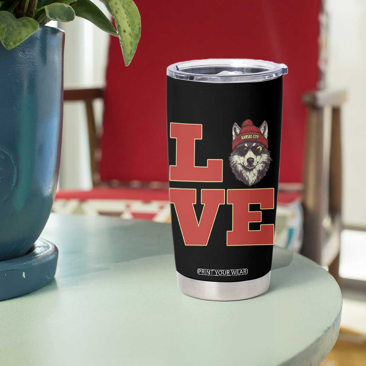 Midwest Wolf Football Pride Tumbler Cup Game Day Gift TS12 Print Your Wear