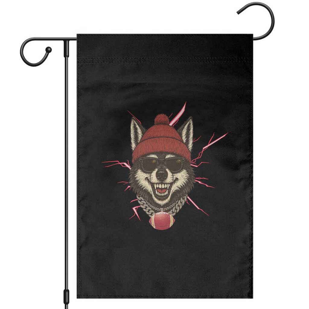 Howling Wolf Spirit For The Midwest Football Fan Garden Flag TS12 Black Print Your Wear