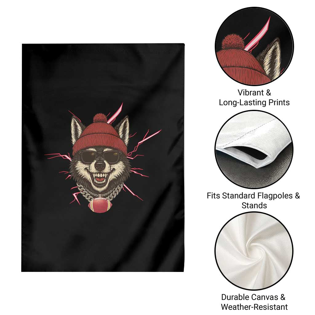 Howling Wolf Spirit For The Midwest Football Fan Garden Flag TS12 Print Your Wear
