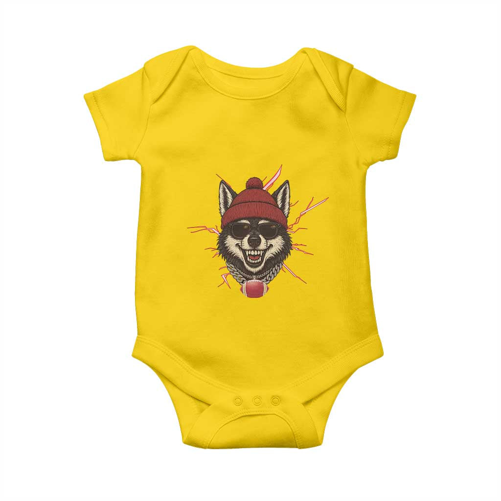 Howling Wolf Spirit For The Midwest Football Fan Baby Onesie TS12 Daisy Print Your Wear