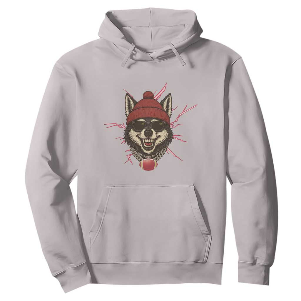 Howling Wolf Spirit For The Midwest Football Fan Hoodie TS12 Ice Gray Print Your Wear