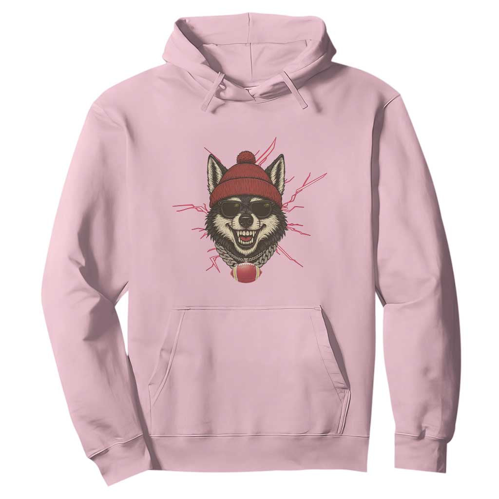Howling Wolf Spirit For The Midwest Football Fan Hoodie TS12 Light Pink Print Your Wear