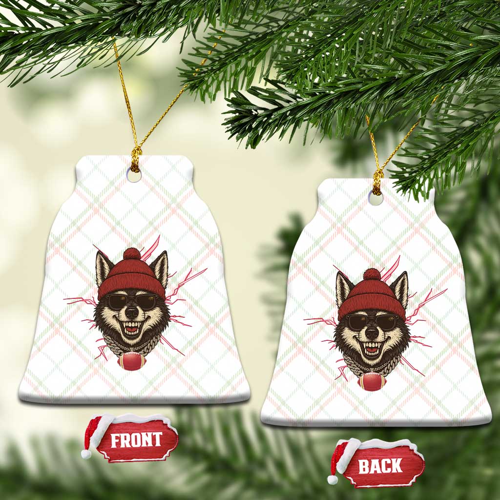 Howling Wolf Spirit For The Midwest Football Fan Ceramic Ornament TS12 Print Your Wear