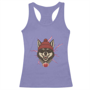 Howling Wolf Spirit For The Midwest Football Fan Racerback Tank Top TS12 Violet Print Your Wear
