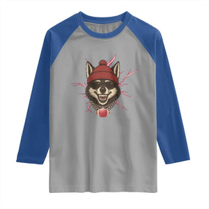 Howling Wolf Spirit For The Midwest Football Fan Raglan Shirt TS12 Sport Gray Royal Print Your Wear