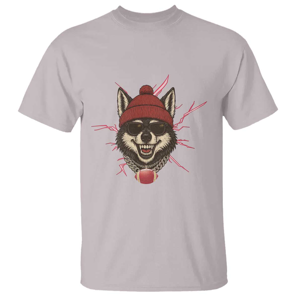Howling Wolf Spirit For The Midwest Football Fan T Shirt TS12 Ice Gray Print Your Wear