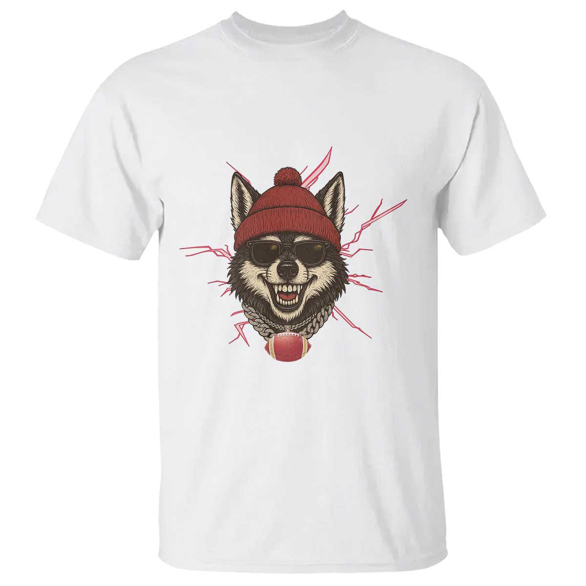 Howling Wolf Spirit For The Midwest Football Fan T Shirt TS12 White Print Your Wear