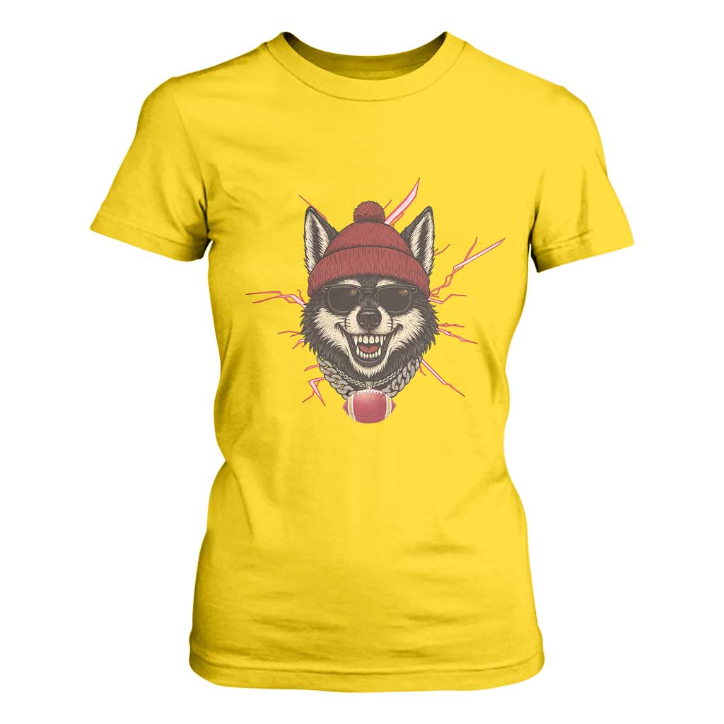 Howling Wolf Spirit For The Midwest Football Fan T Shirt For Women TS12 Daisy Print Your Wear