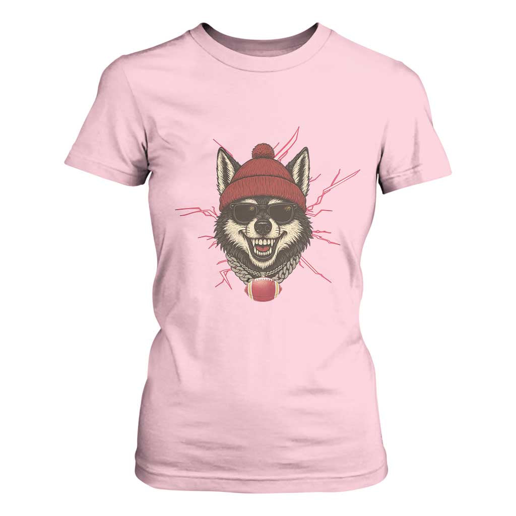 Howling Wolf Spirit For The Midwest Football Fan T Shirt For Women TS12 Light Pink Print Your Wear