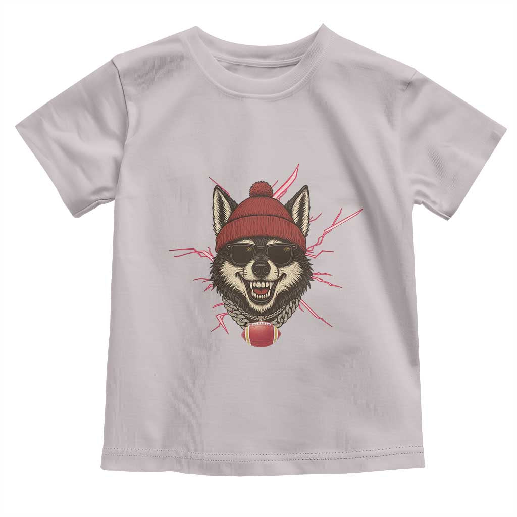 Howling Wolf Spirit For The Midwest Football Fan Toddler T Shirt TS12 Ice Gray Print Your Wear