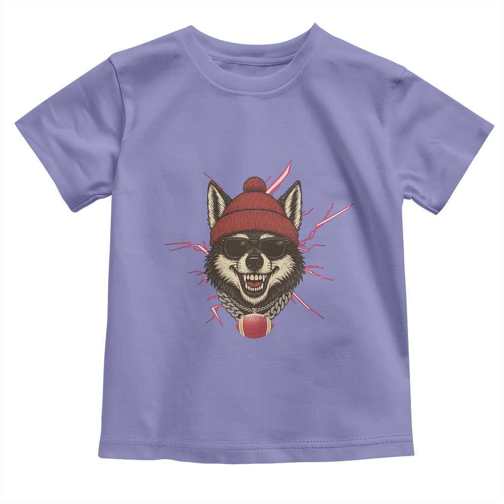 Howling Wolf Spirit For The Midwest Football Fan Toddler T Shirt TS12 Violet Print Your Wear