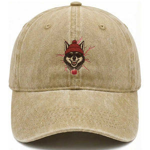 Howling Wolf Spirit For The Midwest Football Fan Washed Cotton Baseball Cap TS12 Print Your Wear