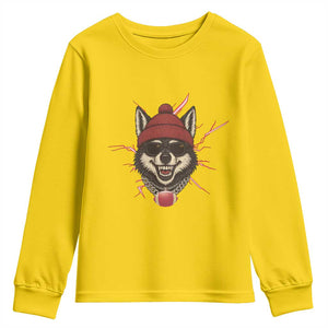 Howling Wolf Spirit For The Midwest Football Fan Youth Sweatshirt TS12 Daisy Print Your Wear