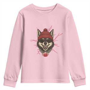 Howling Wolf Spirit For The Midwest Football Fan Youth Sweatshirt TS12 Light Pink Print Your Wear