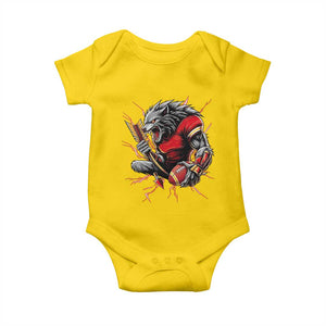 Midwest Wolf Spirit Baby Onesie American Football Fan Lifestyle TS12 Daisy Print Your Wear