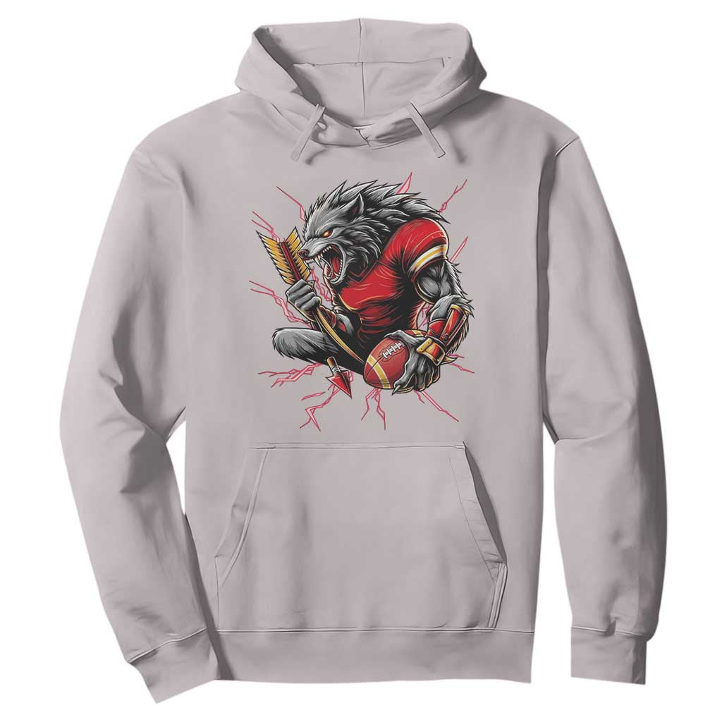 Midwest Wolf Spirit Hoodie American Football Fan Lifestyle TS12 Ice Gray Print Your Wear