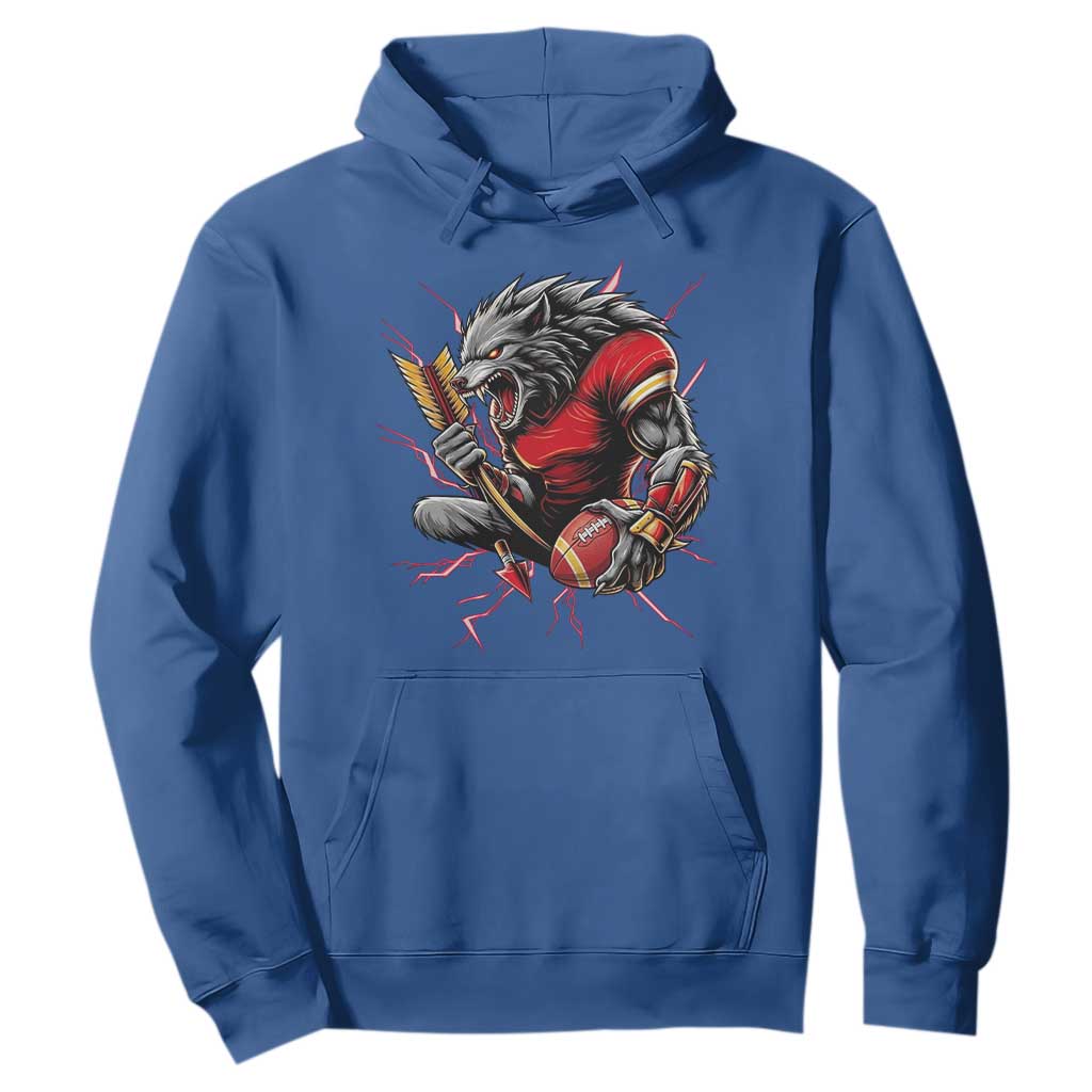 Midwest Wolf Spirit Hoodie American Football Fan Lifestyle TS12 Royal Blue Print Your Wear